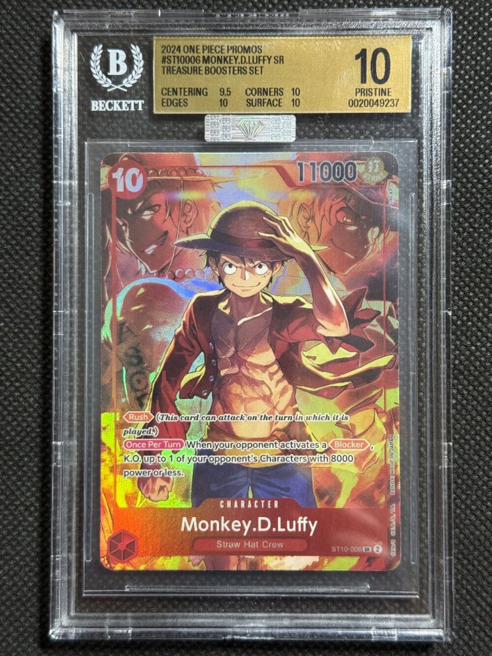 Monkey.D.Luffy (Treasure Booster Set) ST10-006 One Piece Promotion Cards BGS 10